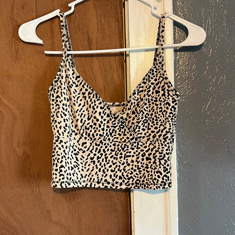 SHEIN leopard print crop top